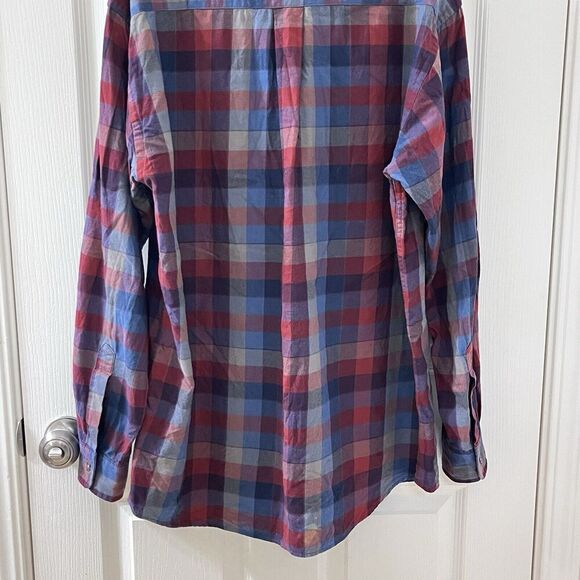 Viyella Plaid Cotton Wool Blend Button Up Shirt Colorful Canada Men's Size Large - Picture 11 of 11